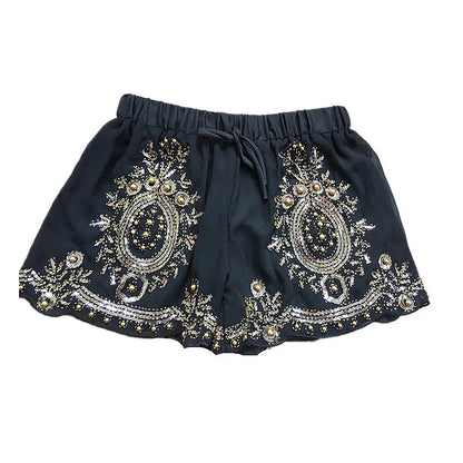 Kurze Pailletten mit Perlen für Damen