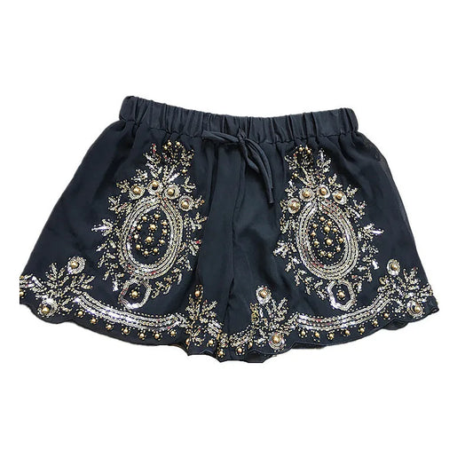 Kurze Pailletten mit Perlen für Damen