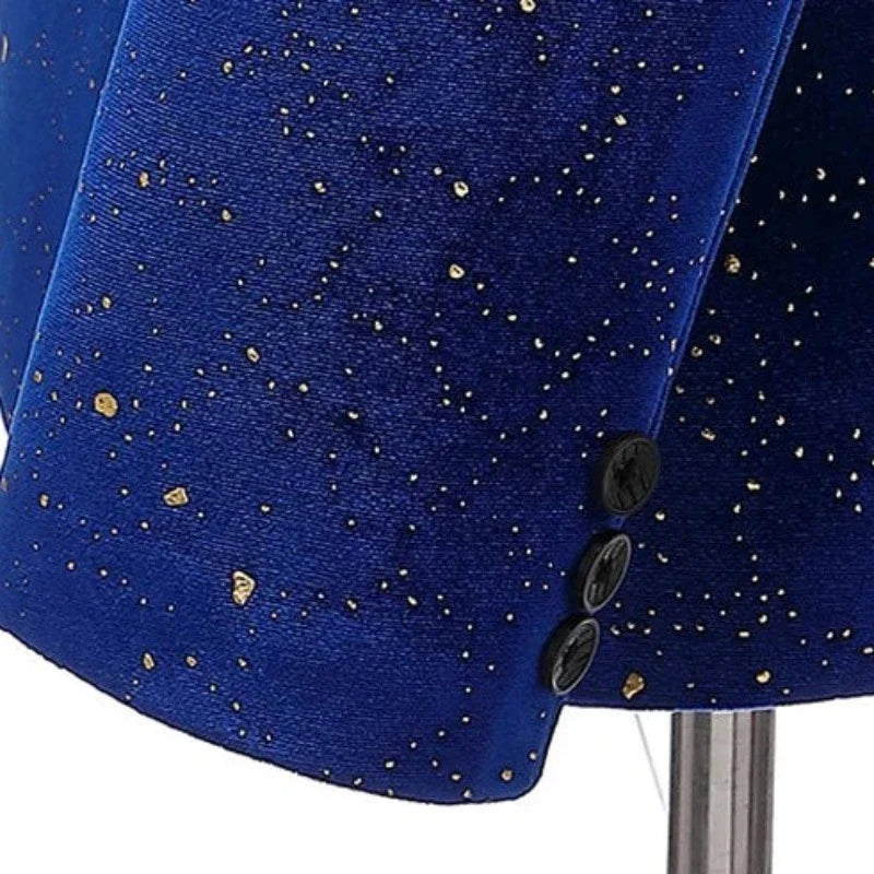 Kostüm für Herren mit goldenen Pailletten und Samt