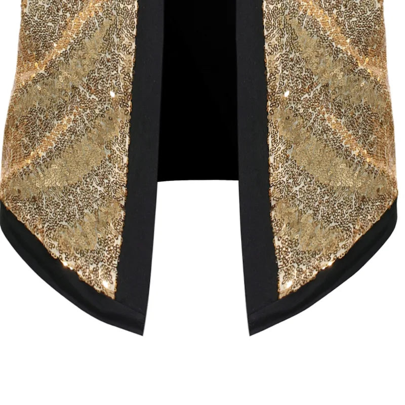 Offene Paillettenjacke für Männer