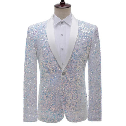 Herren Anzugjacke mit Pailletten