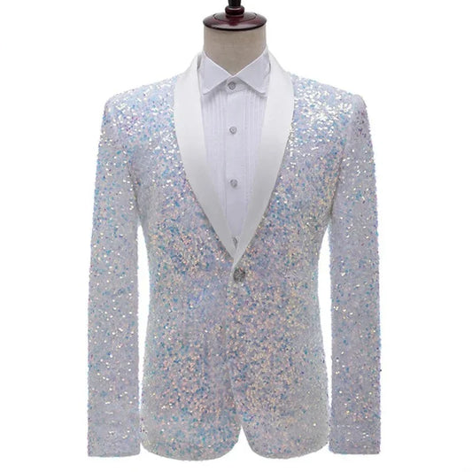Herren Anzugjacke mit Pailletten