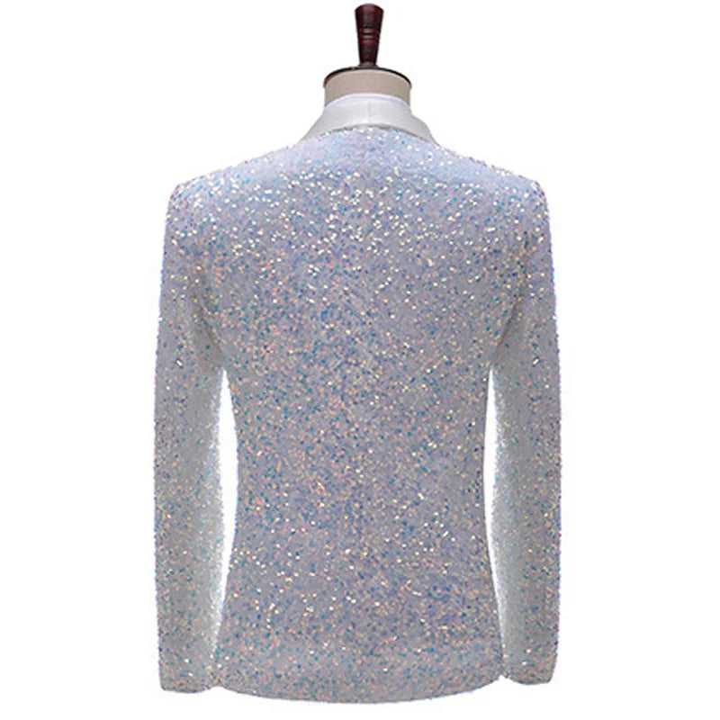 Herren Anzugjacke mit Pailletten