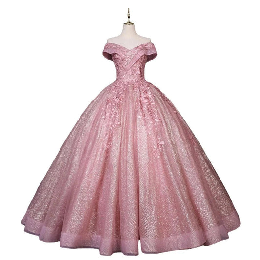 Bal Rosa Pailletten Kleid