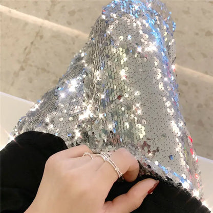Paillettenhose in Silber