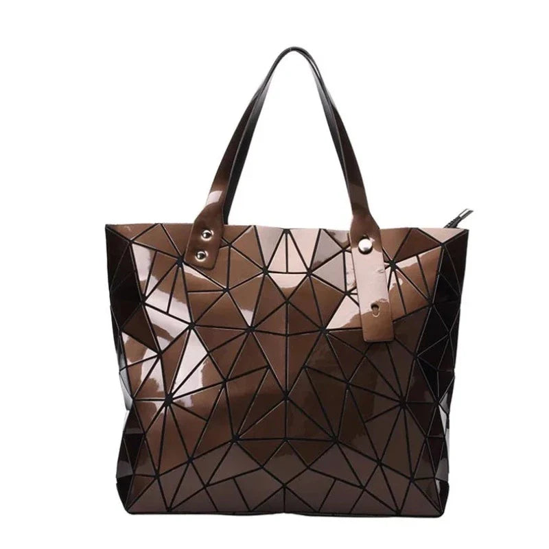Silbernes Sac-Tote mit Mosaik-Design