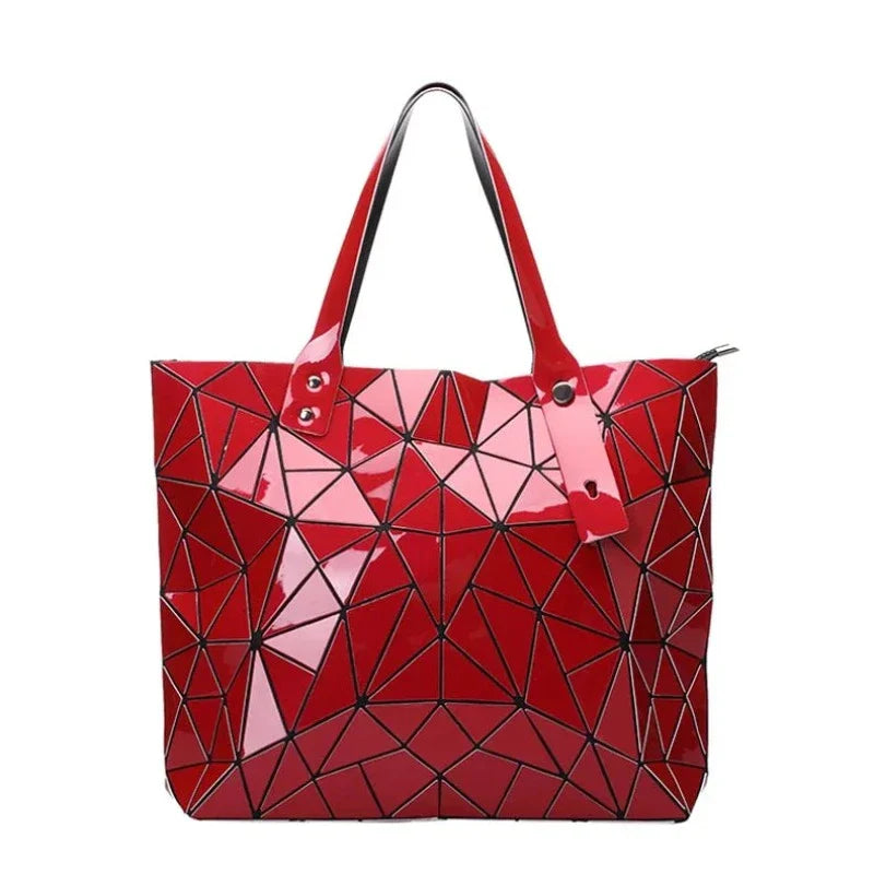Silbernes Sac-Tote mit Mosaik-Design