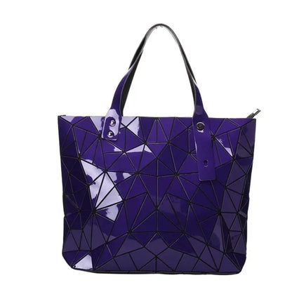 Silbernes Sac-Tote mit Mosaik-Design