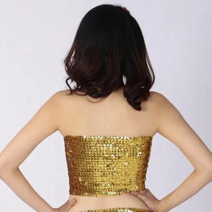 Crop Top Bustier Pailletten