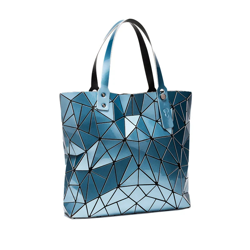 Silbernes Sac-Tote mit Mosaik-Design