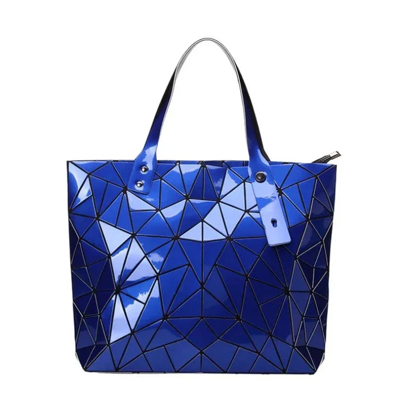 Silbernes Sac-Tote mit Mosaik-Design