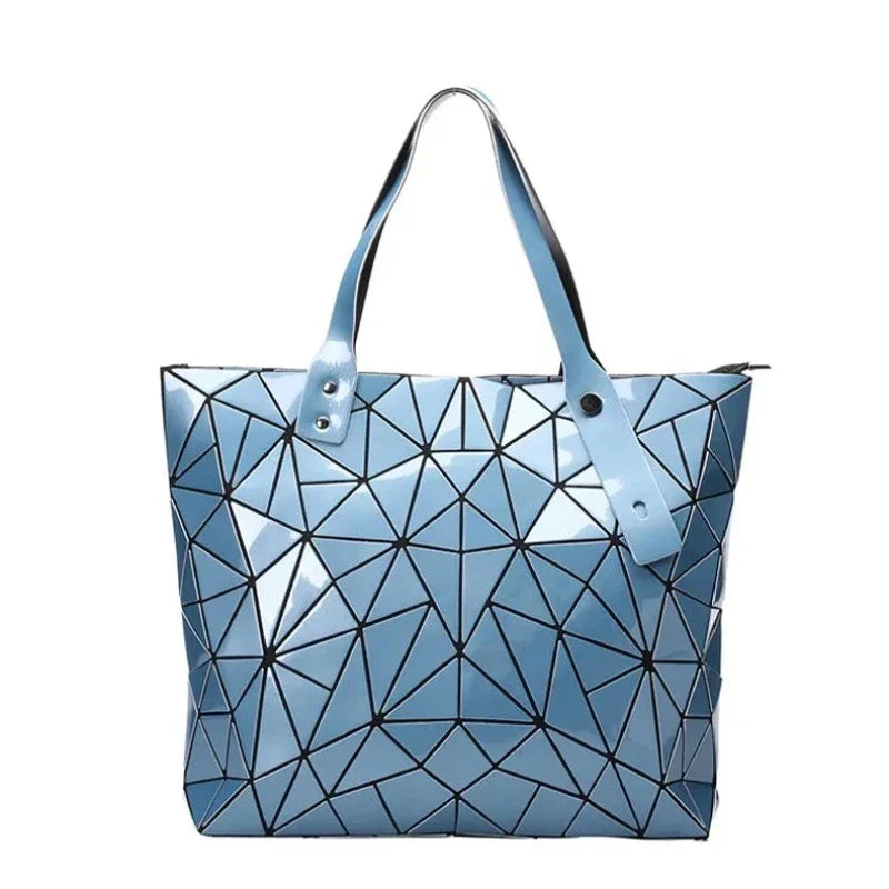 Silbernes Sac-Tote mit Mosaik-Design