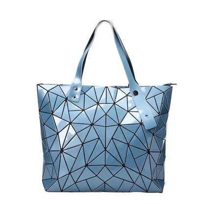 Silbernes Sac-Tote mit Mosaik-Design