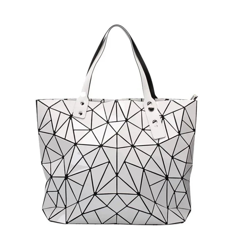 Silbernes Sac-Tote mit Mosaik-Design