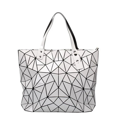 Silbernes Sac-Tote mit Mosaik-Design