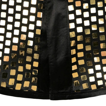 Herrenkleid mit goldenen Quadratischen Pailletten