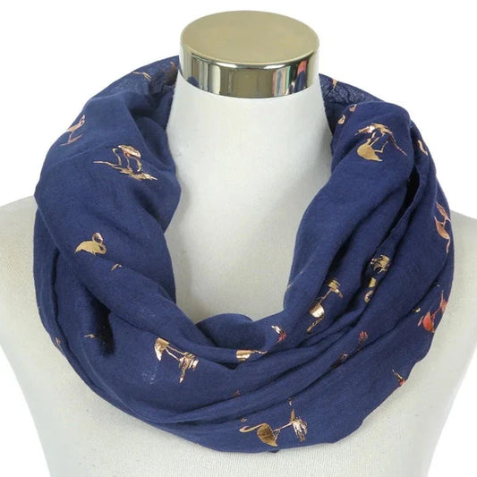 Snood Flamant Rose Gold