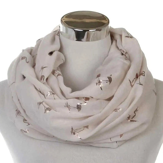 Snood Flamant Rose Gold
