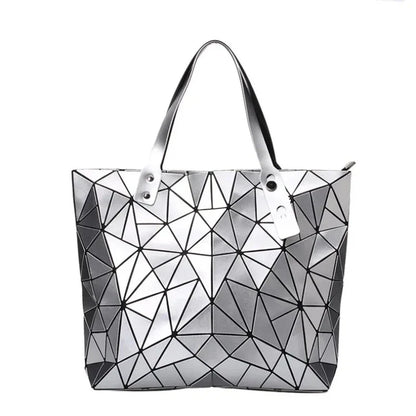 Silbernes Sac-Tote mit Mosaik-Design