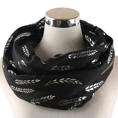 Snood aus silbernem Weizenblatt