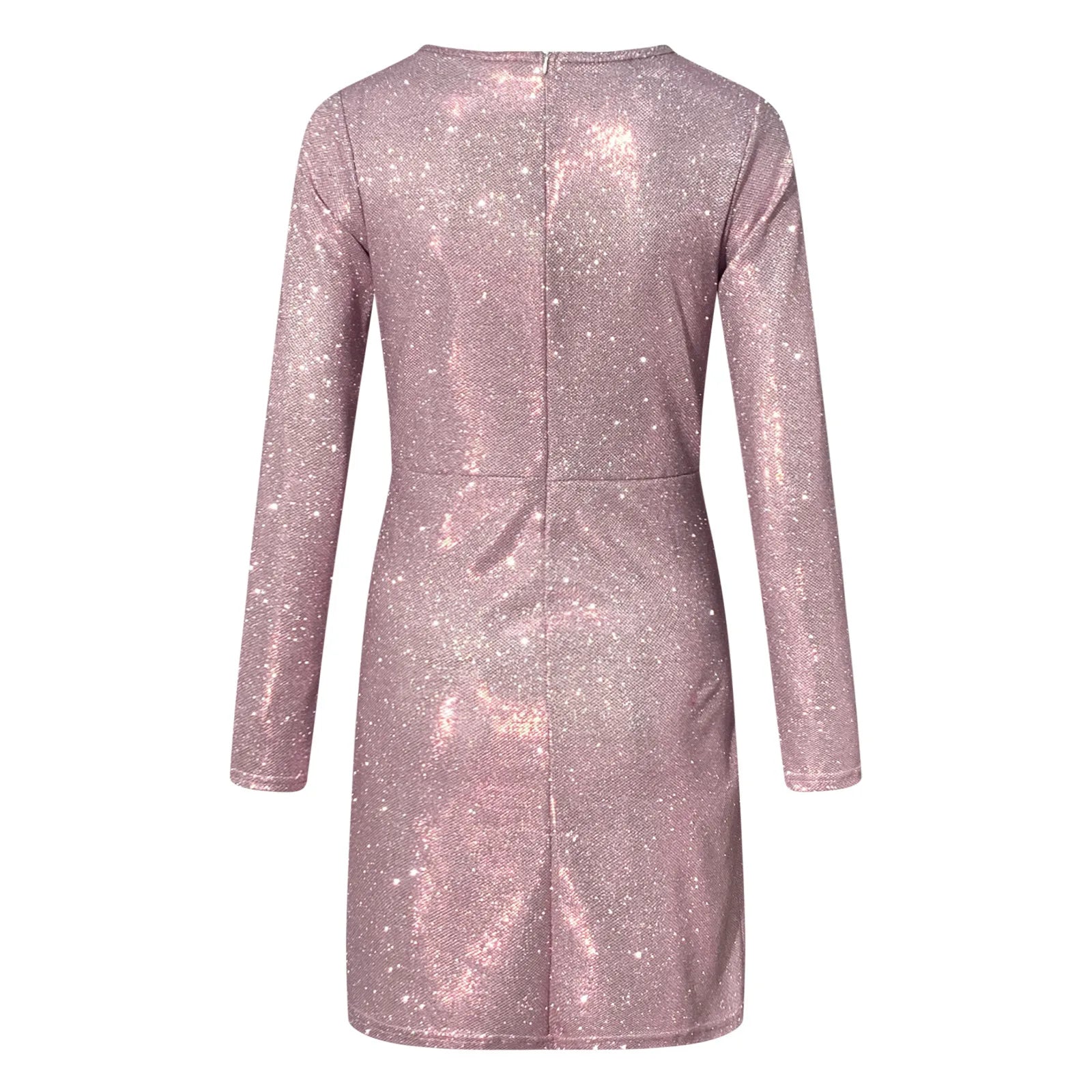 Pailletten Abendkleid mit V-Ausschnitt