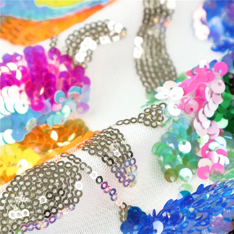 Paillettenkleid mit Rückenausschnitt Blumen Träger Kette