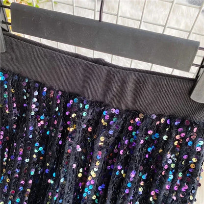 Pailletten-Jeans aus Samt