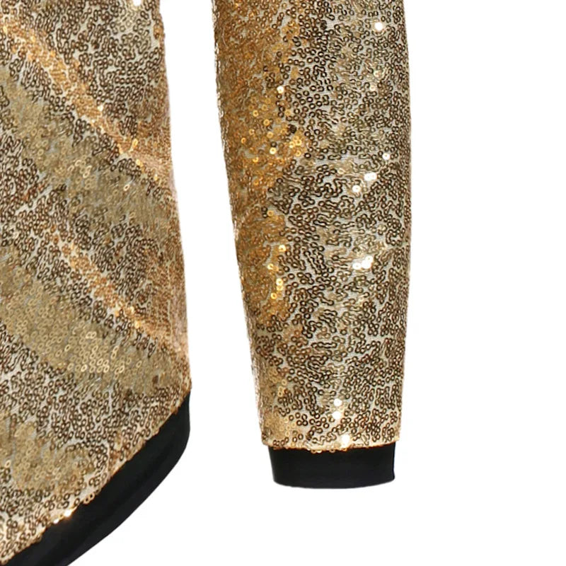 Offene Paillettenjacke für Männer