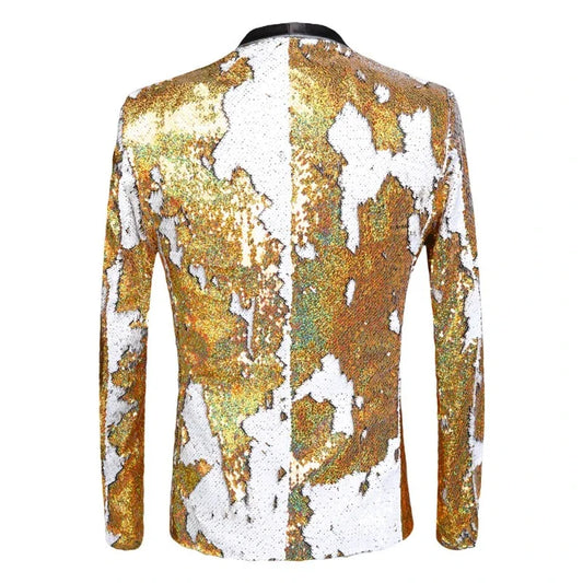 Anzugjacke mit Pailletten im zweifarbigen Design