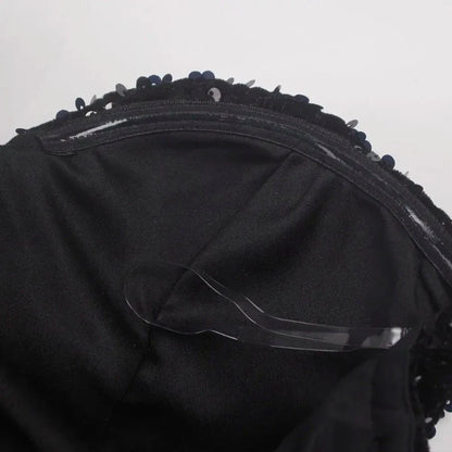 Langes geschnittenes Bustier mit Glitzer, frontgeschnittene Robe