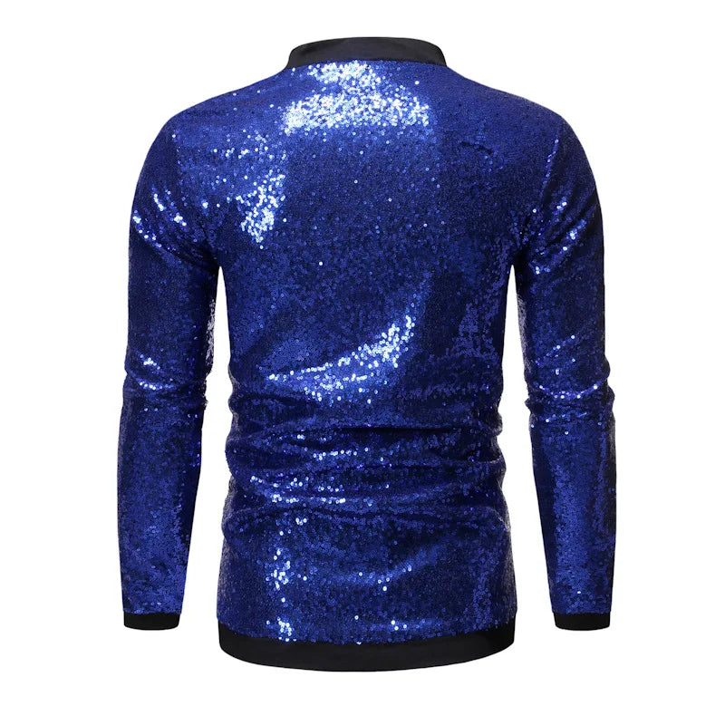 Offene Paillettenjacke für Männer