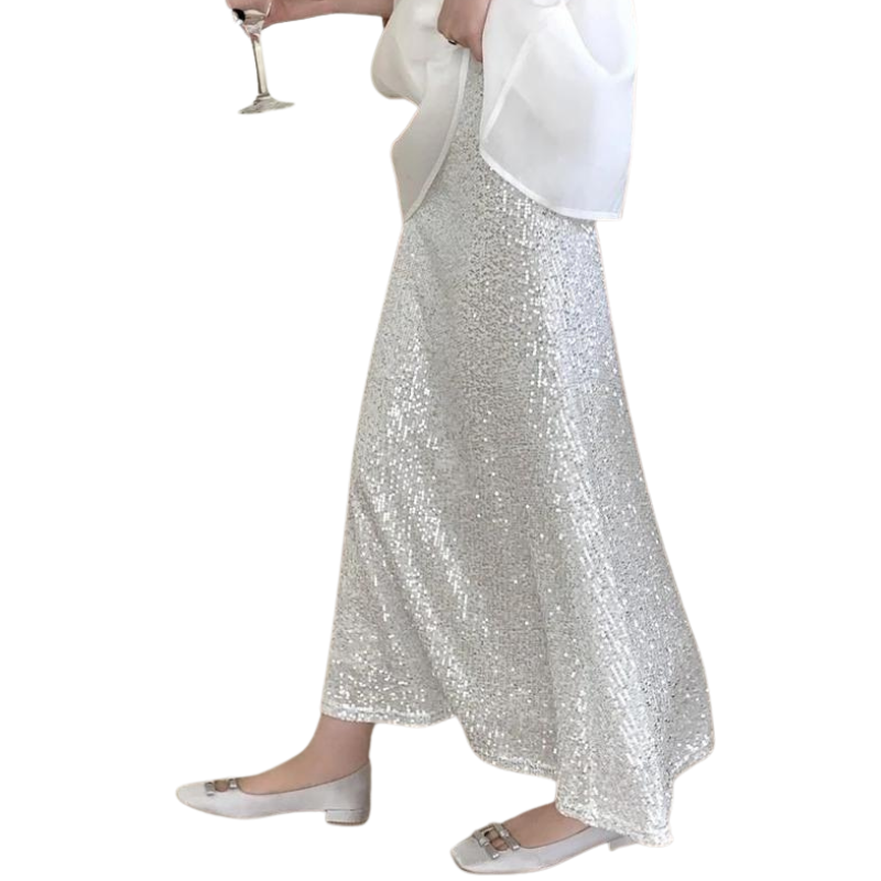 Langer Paillettenkleid