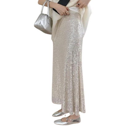 Langer Paillettenkleid