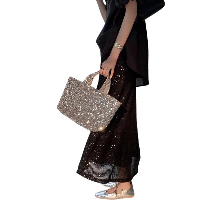 Langer Paillettenkleid