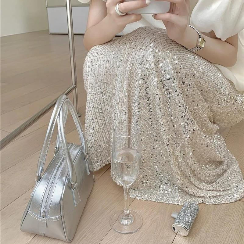 Langer Paillettenkleid