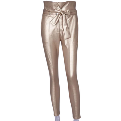 Damen Goldene Slimhose