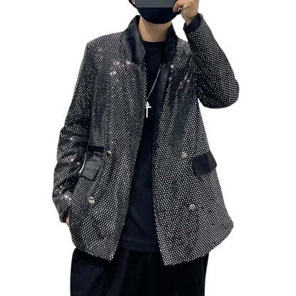 Herren Kostümjacke mit schwarzen Pailletten