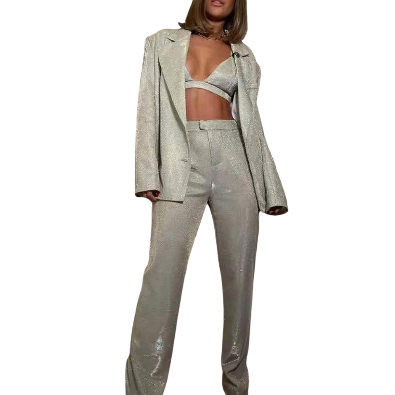 Kostüm Paillette Damen Hose