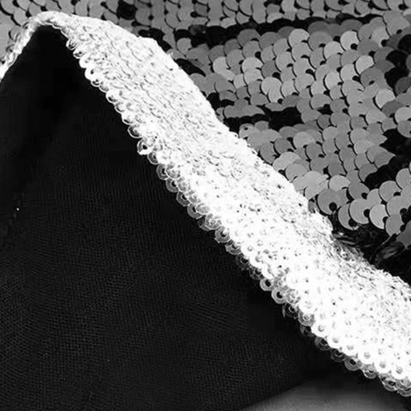 Lange schwarze Paillettenkleid für Damen