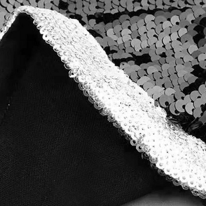 Lange schwarze Paillettenkleid für Damen