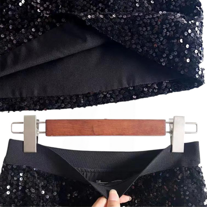 Kurzer elastischer Paillettenrock