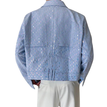 Kurzes Pailletten-Chemise für Männer