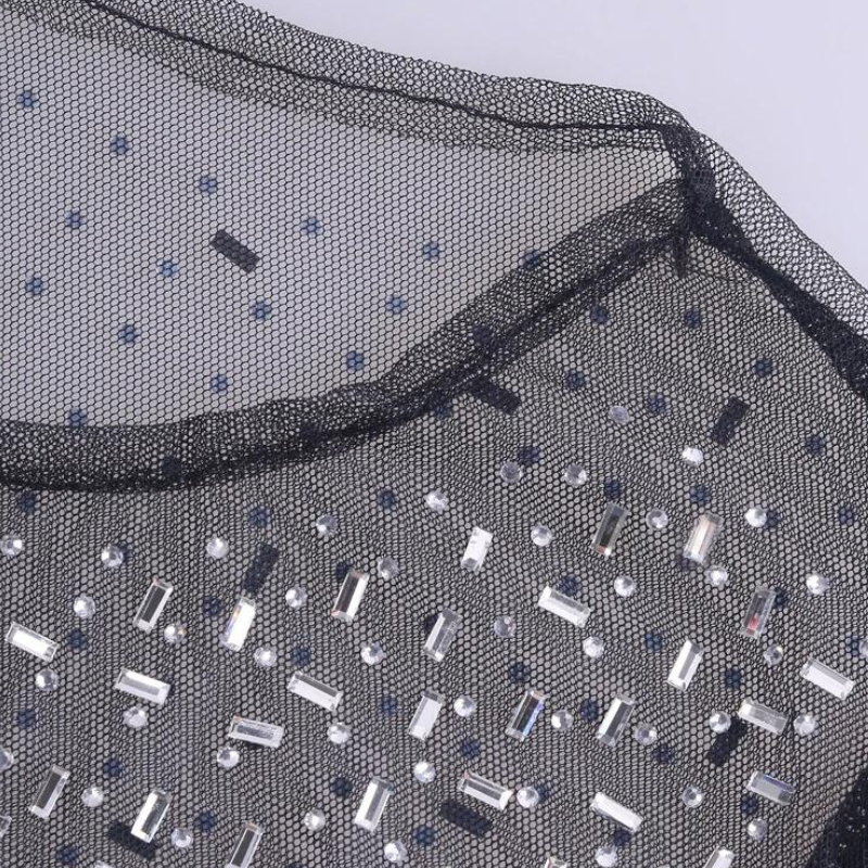 Transparent Strass-Kleid