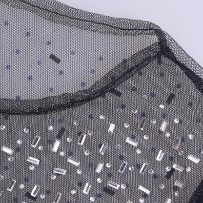 Transparent Strass-Kleid