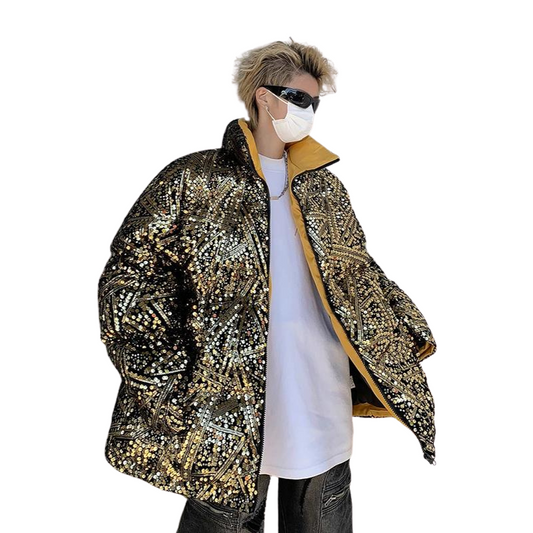 Daunenjacke mit Pailletten für Herren