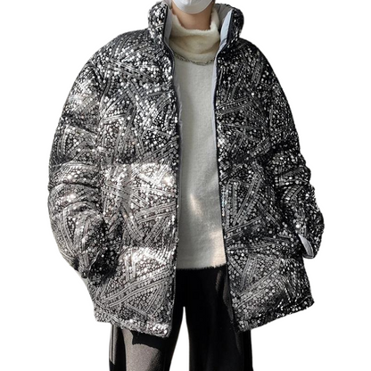 Daunenjacke mit Pailletten für Herren