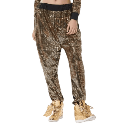 Goldene Paillettenhose für Damen