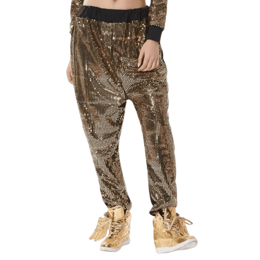 Goldene Paillettenhose für Damen