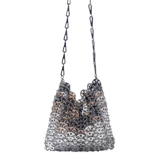 Metallic Silver Sequin Bag