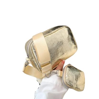 Silber-Goldene Damen-Umhängetasche